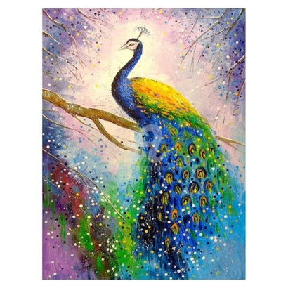Colourful Peacock Painting With Diamonds Kit - Fansee Australia