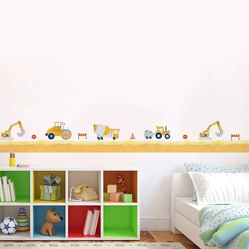 Construction Vehicles and Desert Nursery Wall Stickers - Fansee Australia