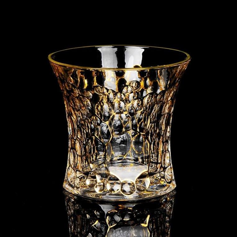 Crystal Whiskey Glasses - Queen Gold (Whiskey Tumblers & Decanter Set) - Fansee Australia