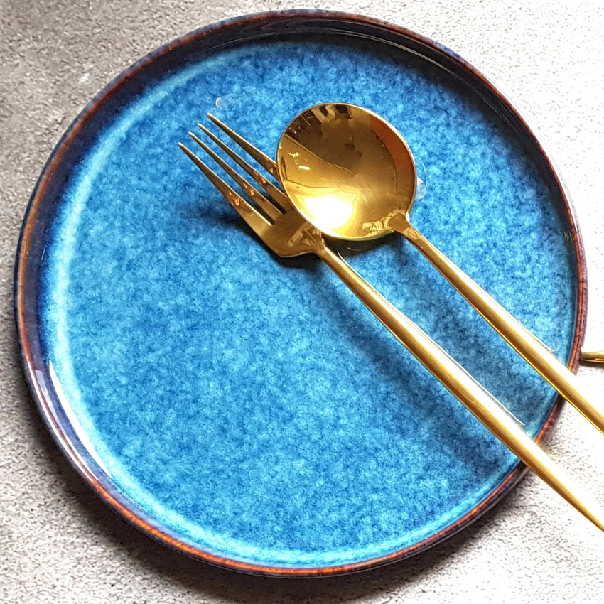 Dinner Plates - Australian Blue Medium (21.5 cm 4 Piece Dinner Plate Set) - Fansee Australia