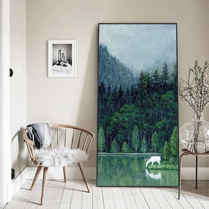 Elegant Green Forest Wall Art Print - Fansee Australia