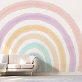 Extra Large Fabric Hand Drawn Watercolour Rainbow Wall Sticker - Fansee Australia