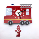 Fire Truck Kid's Wall Clock - Fansee Australia