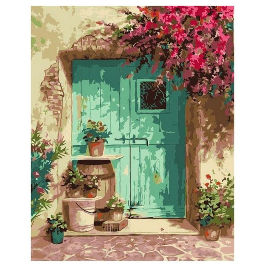 Front Gate Painting By Numbers Kit (40x50cm Framed Canvas) - Fansee Australia