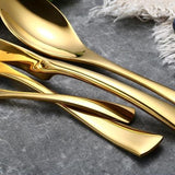 Gold Stainless Steel Cutlery Set (16 Piece Set) - Fansee Australia