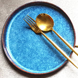 Handmade Dinner Plates - Australian Blue Medium (21.5 cm 4 Piece Dinner Plate Set) - Fansee Australia