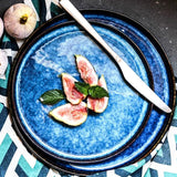 Handmade Dinner Plates - Australian Blue Medium (21.5 cm 4 Piece Dinner Plate Set) - Fansee Australia