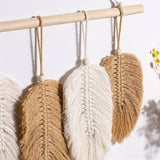 Handmade Macrame Leaf Feather Wall Hanging - Fansee Australia