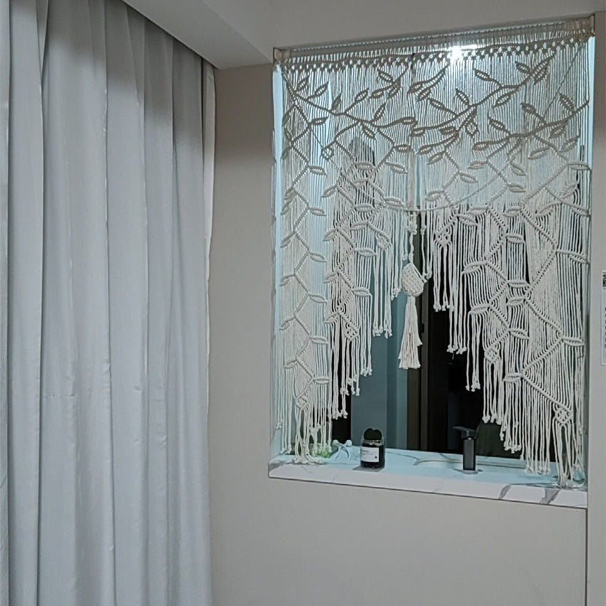 Handmade Macrame Window Leaf Curtain - Fansee Australia