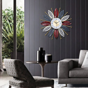 Handmade Sunflower Large Round Wall Clock - Fansee Australia