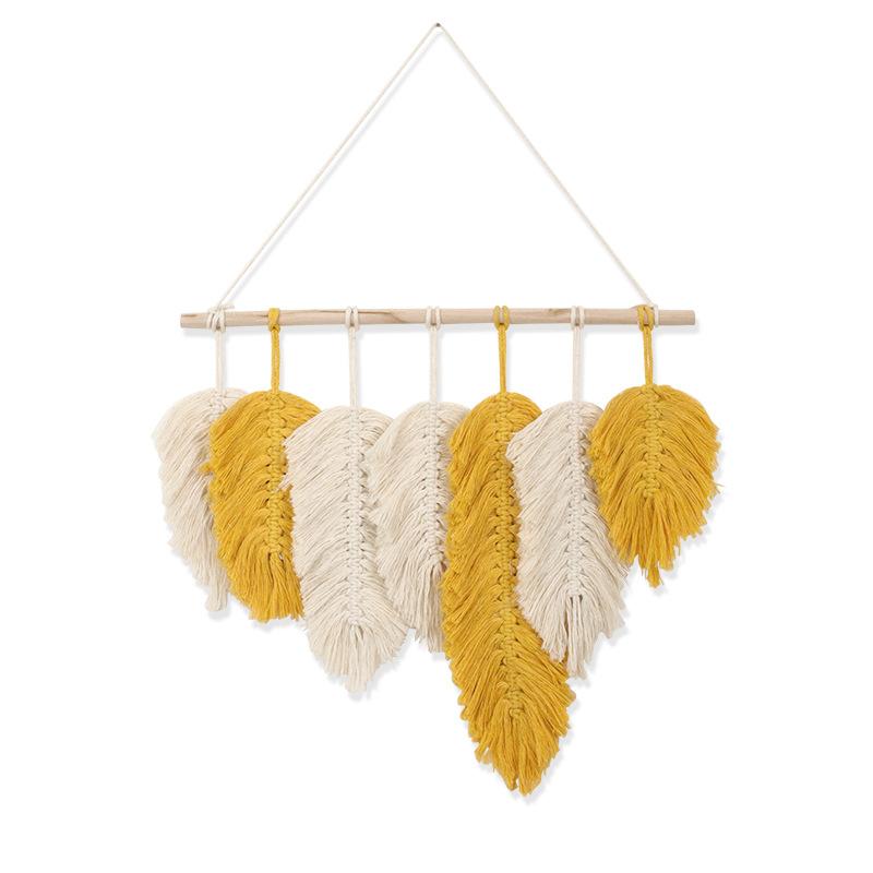 Handwoven Macrame Feather Wall Hanging - Fansee Australia