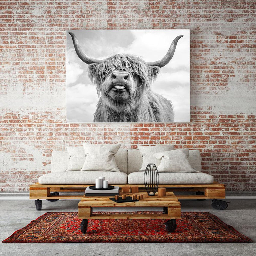 Highland Cows Wall Art Canvas (75x100cm) - Fansee Australia