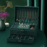 Jewellery Box With Lock - Green - Fansee Australia