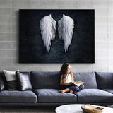 Large Angel Wings Framed Wall Art On Canvas (75x120cm) - Fansee Australia