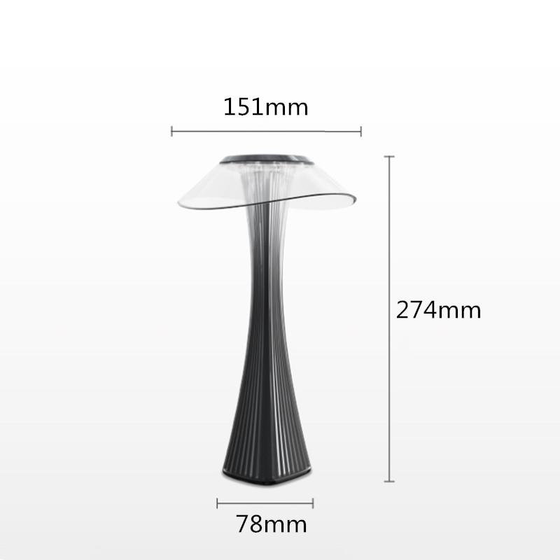LED desk lamp dimmable protection eyes USB charging smart touch switch bedside lamps transparent crystal creative table light - Fansee Australia