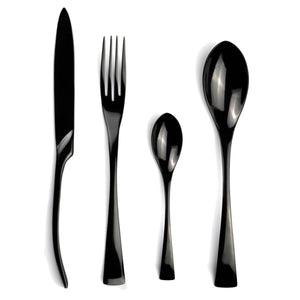 Luxurious Black Stainless Steel Cutlery Set (16 Piece Set) - Fansee Australia