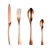 Luxurious Rose Gold Stainless Steel Cutlery Set (16 Piece Set) - Fansee Australia