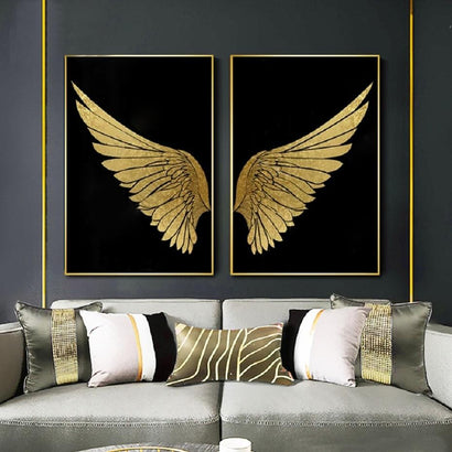 Angel Golden Wings Wall Art Prints - Fansee Australia