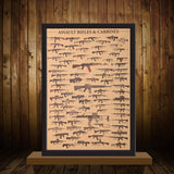 Most Famous Rifles List - Kraft Paper Wall Art Print (51x35.5cm) - Fansee Australia