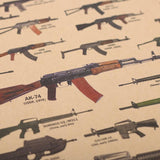 Most Famous Rifles List - Kraft Paper Wall Art Print (51x35.5cm) - Fansee Australia