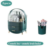 Multifunctional Makeup Cosmetic Jewellery Storage Box Plus Brush Bucket - Fansee Australia
