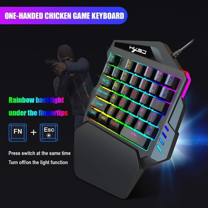 One-Handed Keyboard And Mouse Gaming Combo - Fansee Australia