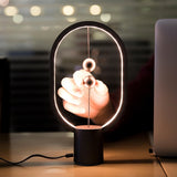 Oval Shape Magnetic Touch Control Smart LED Lamp - Black - Fansee Australia