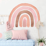 Pink Watercolour Rainbow And Dots Wall Stickers - Fansee Australia