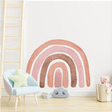 Pink Watercolour Rainbow And Dots Wall Stickers - Fansee Australia
