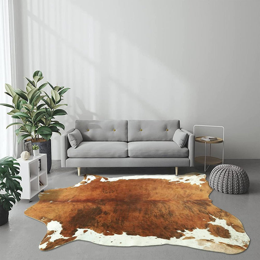 Premium Quality Large Brown Cowhide Rug (158x190cm) - Fansee Australia