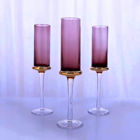 Red Champagne Glasses (Set of 4) - CLEARANCE ITEM - Fansee Australia