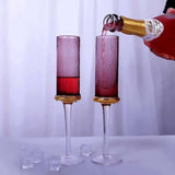 Red Champagne Glasses (Set of 4) - CLEARANCE ITEM - Fansee Australia