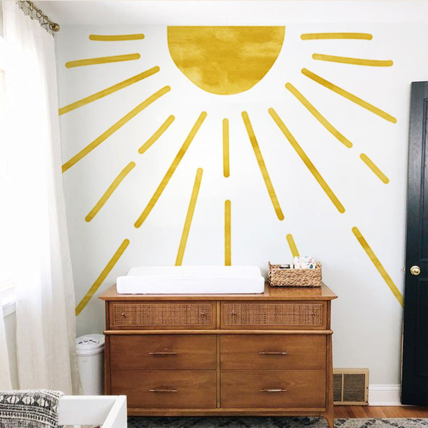 Rising Sun Fabric Wall Decals Kids Room Home Decor - Fansee Australia