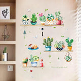 Spectacular Potted Cactus Wall Sticker - Fansee Australia
