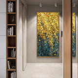 Spring Golden Flowers Framed Wall Art (60x120cm) - Fansee Australia