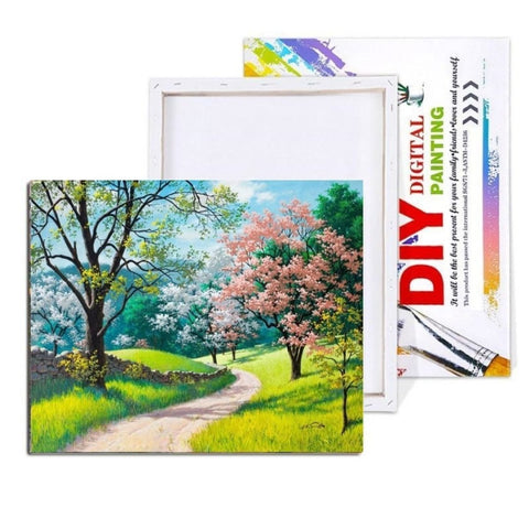 Spring Painting By Numbers Kit (40x50cm Framed Canvas) - Fansee Australia