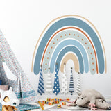 Transparent Removable Blue Colored Rainbow Wall Stickers - Fansee Australia