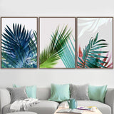 Watercolor Leaves Wall Art Canvas Painting Green Style Plant Nordic Posters and Prints Decorative Picture Modern Home Decoration - Fansee Australia