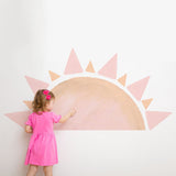 Watercolour Pink Half Sun Removable Wall Sticker - Fansee Australia