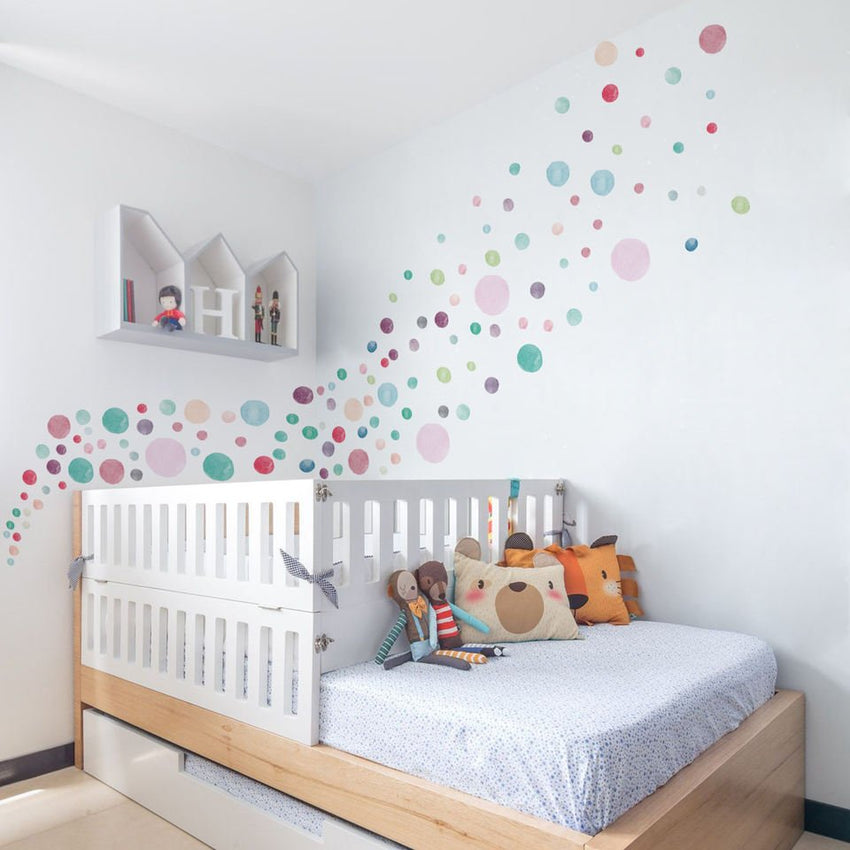 Watercolour Polka Dots Removable Wall Stickers - Fansee Australia