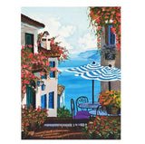 Waterfront Cafe Paint By Numbers Kit (40x50cm Framed Canvas) - Fansee Australia