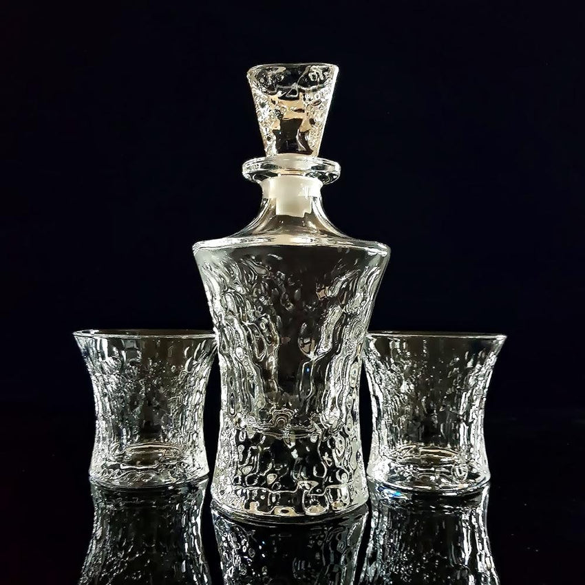 Whiskey Decanter and Tumblers Set - Queen Crystal (Cœur Pur - Reine) - Fansee Australia