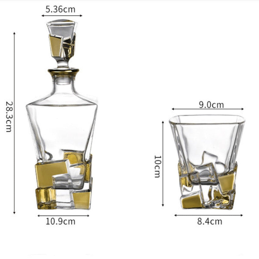 High-Quality Lead-Free Whiskey Decanter and Glasses Set Gift Box
